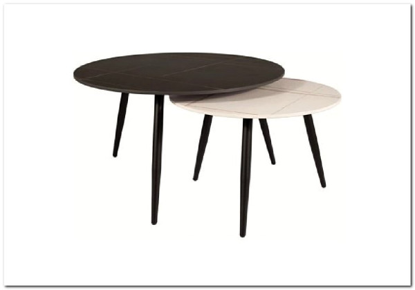 Комплект Signal KORA A, 2 стола журнальных (черный мат/белый мат/черный)} заказать в Санкт Петербурге по цене 23 424 руб. с доставкой в Санкт Петербург