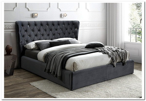 Кровать Signal CARVEN VELVET BLUVEL 14 (серый) 160/200} заказать в Санкт Петербурге по цене 87 225 руб. с доставкой в Санкт Петербург