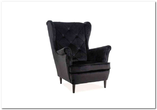 Кресло LADY Velvet Bluvel 19  Signal (черный)} заказать в Санкт Петербурге по цене 47 283 руб. с доставкой в Санкт Петербург