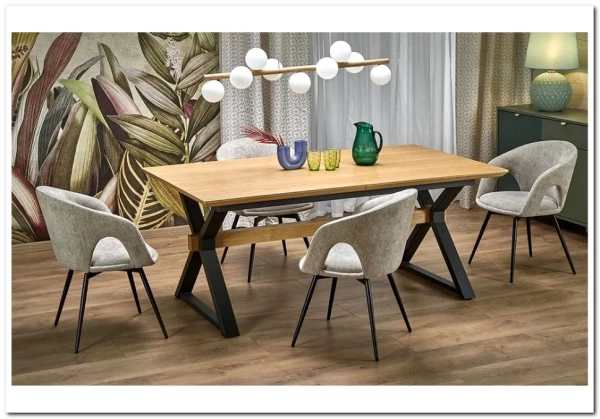 Стол обеденный Halmar HENRY 180 раскладной (натуральный/черный)} заказать в Санкт Петербурге по цене 85 660 руб. с доставкой в Санкт Петербург