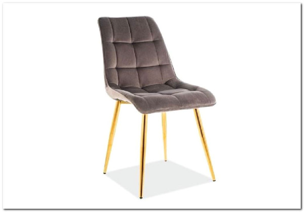 Стул кухонный Signal CHIC Velvet Bluvel 14 (серый/золотой)} заказать в Санкт Петербурге по цене 10 726 руб. с доставкой в Санкт Петербург