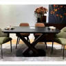 Стол BLANCO 160 MATT BLACK MARBLE SOLID CERAMIC / Орех, DISAUR} заказать в Санкт Петербурге по цене 102 000 руб. с доставкой в Санкт Петербург