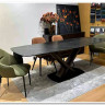Стол BLANCO 160 MATT BLACK MARBLE SOLID CERAMIC / Орех, DISAUR} заказать в Санкт Петербурге по цене 102 000 руб. с доставкой в Санкт Петербург