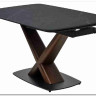 Стол BLANCO 160 MATT BLACK MARBLE SOLID CERAMIC / Орех, DISAUR} заказать в Санкт Петербурге по цене 102 000 руб. с доставкой в Санкт Петербург