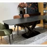 Стол BLANCO 160 MATT BLACK MARBLE SOLID CERAMIC / Орех, DISAUR} заказать в Санкт Петербурге по цене 106 800 руб. с доставкой в Санкт Петербург