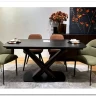 Стол BLANCO 160 MATT BLACK MARBLE SOLID CERAMIC / Орех, DISAUR} заказать в Санкт Петербурге по цене 106 800 руб. с доставкой в Санкт Петербург