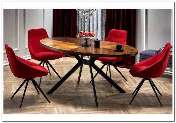 Стол обеденный Halmar LOCARNO (ореховый/черный)} заказать в Санкт Петербурге по цене 44 604 руб. с доставкой в Санкт Петербург