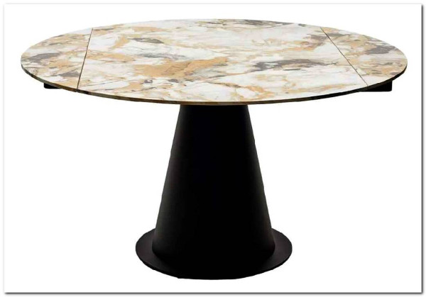 Стол TERAMO 135 GLOSS GRAND JADE SOLID CERAMIC, керамика, поворотн.механизм / Черный каркас, DISAUR} заказать в Санкт Петербурге по цене 56 970 руб. с доставкой в Санкт Петербург