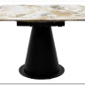 Стол TERAMO 135 GLOSS GRAND JADE SOLID CERAMIC, керамика, поворотн.механизм / Черный каркас, DISAUR} заказать в Санкт Петербурге по цене 56 970 руб. с доставкой в Санкт Петербург