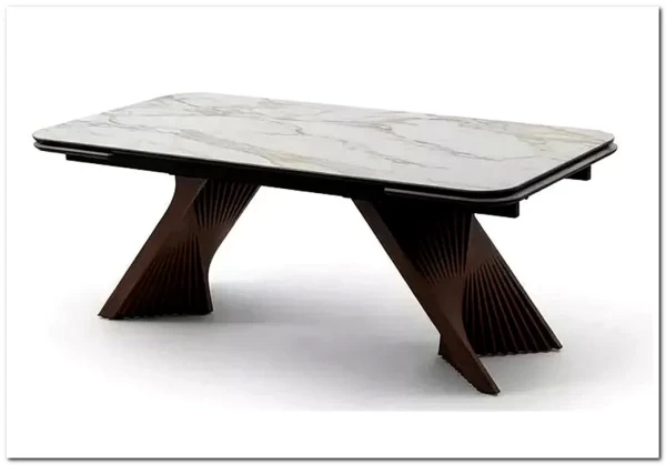 Стол МАНХЭТТЕН 200 цвет СВЕТЛЫЙ БЕЖ ( DRAC COLD XLIM), керамика / Орех Карни натуральный} заказать в Санкт Петербурге по цене 111 300 руб. с доставкой в Санкт Петербург