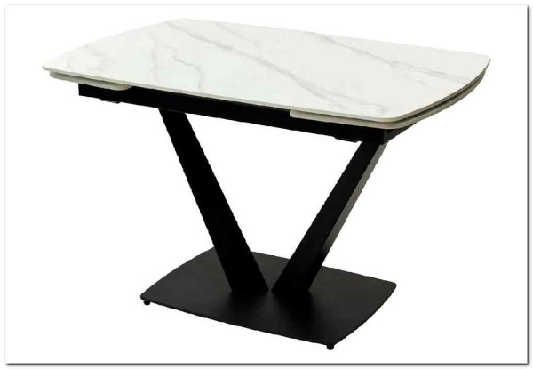 Стол ALATRI 120 MATT WHITE MARBLE SINTERED STONE / BLACK} заказать в Санкт Петербурге по цене 75 200 руб. с доставкой в Санкт Петербург