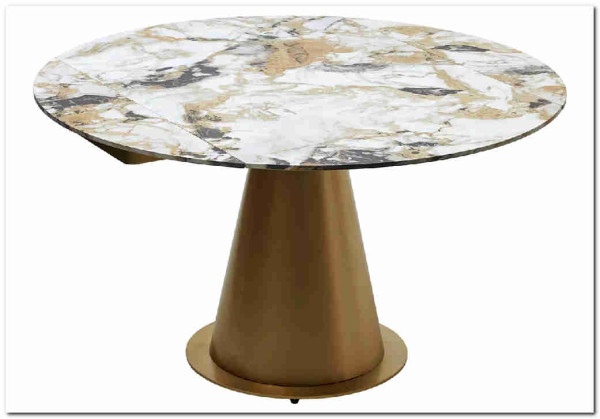 Стол TERAMO 135 GLOSS GRAND JADE SOLID CERAMIC, керамика, поворотн.механизм / Бронзовый, DISAUR} заказать в Санкт Петербурге по цене 63 810 руб. с доставкой в Санкт Петербург