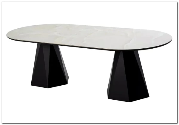 Стол ОРФЕЙ 240 нераскладной цвет ОНИКС (ONYX SABLE PULIDO), керамика / Черный каркас} заказать в Санкт Петербурге по цене 101 050 руб. с доставкой в Санкт Петербург