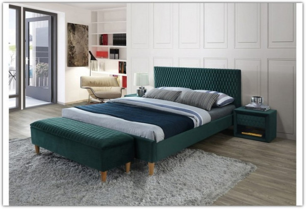 Кровать AZURRO Velvet 160/200 Signal} заказать в Санкт Петербурге по цене 43 612 руб. с доставкой в Санкт Петербург