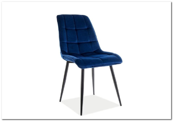 Стул кухонный Signal CHIC Velvet Bluvel 86 (темно-синий/черный)} заказать в Санкт Петербурге по цене 9 962 руб. с доставкой в Санкт Петербург