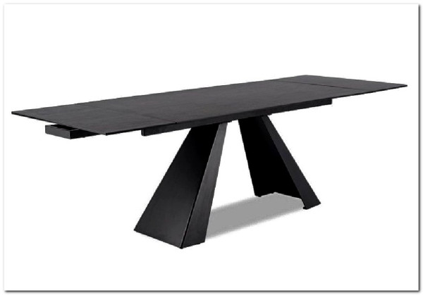 Стол обеденный Signal SALVADORE Ceramic 160 раскладной (Pietra Di Savoia серый/черный мат)} заказать в Санкт Петербурге по цене 136 474 руб. с доставкой в Санкт Петербург