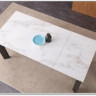 Стол CORNER 120 MATT WHITE MARBLE SOLID CERAMIC / BLACK} заказать в Санкт Петербурге по цене 53 750 руб. с доставкой в Санкт Петербург