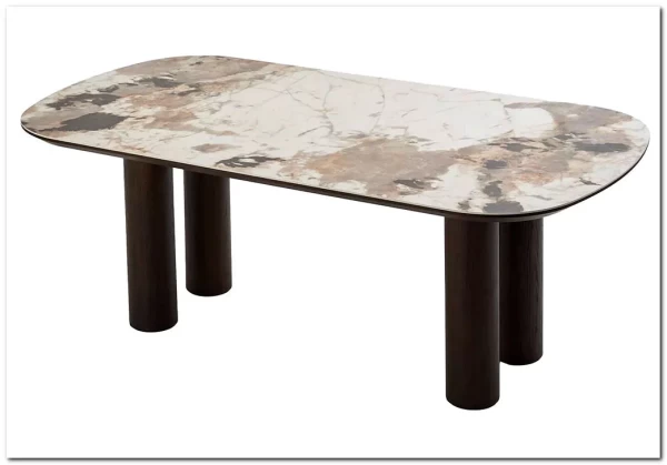 Стол ПИНО (PINO) 210 цвет CA035, керамика / ТЕМНЫЙ ОРЕХ, ®DISAUR} заказать в Санкт Петербурге по цене 80 700 руб. с доставкой в Санкт Петербург