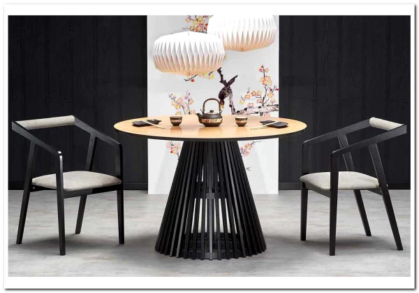 Стол обеденный Halmar MIYAKI 120 дуб натуральный/черный} заказать в Санкт Петербурге по цене 87 560 руб. с доставкой в Санкт Петербург