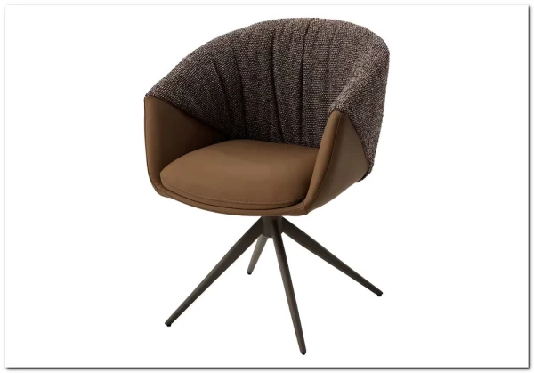 Стул ГИССЕН (GISSEN) 360 град., цвет КОФЕ HP032-08A PU / V885-1, экокожа / ткань / ЛАТТЕ, ®DISAUR} заказать в Санкт Петербурге по цене 18 550 руб. с доставкой в Санкт Петербург