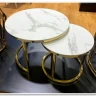 Комплект Signal MUSE II, 2 стола журнальных (эффект белого мрамора/золотой)} заказать в Санкт Петербурге по цене 43 584 руб. с доставкой в Санкт Петербург