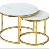 Комплект Signal MUSE II, 2 стола журнальных (эффект белого мрамора/золотой)} заказать в Санкт Петербурге по цене 43 584 руб. с доставкой в Санкт Петербург