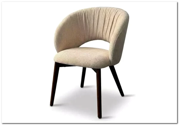 Стул ПИОЛА (PIOLA), цвет СВЕТЛО-БЕЖЕВЫЙ CITY-102, букле / ОРЕХ каркас, ®DISAUR} заказать в Санкт Петербурге по цене 15 150 руб. с доставкой в Санкт Петербург