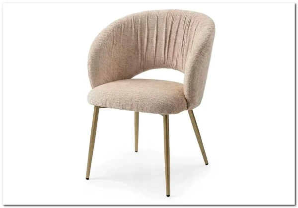 Стул МИДА (MIDA), цвет МОЛОЧНЫЙ SOLO-111, ткань / ШАМПАНЬ каркас, ®DISAUR} заказать в Санкт Петербурге по цене 13 500 руб. с доставкой в Санкт Петербург