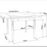 Стол обеденный Signal GD082 80 раскладной (орех винтажный/черный мат)} заказать в Санкт Петербурге по цене 34 607 руб. с доставкой в Санкт Петербург