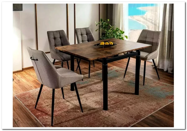 Стол обеденный Signal GD082 80 раскладной (орех винтажный/черный мат)} заказать в Санкт Петербурге по цене 34 607 руб. с доставкой в Санкт Петербург