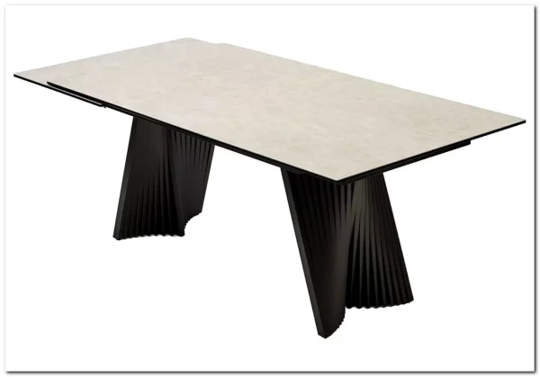 Стол АКИМ (YOAKIM) 180 цвет TL-102 Бежевый мрамор, испанская керамика / Темно-серый, ®DISAUR} заказать в Санкт Петербурге по цене 123 520 руб. с доставкой в Санкт Петербург