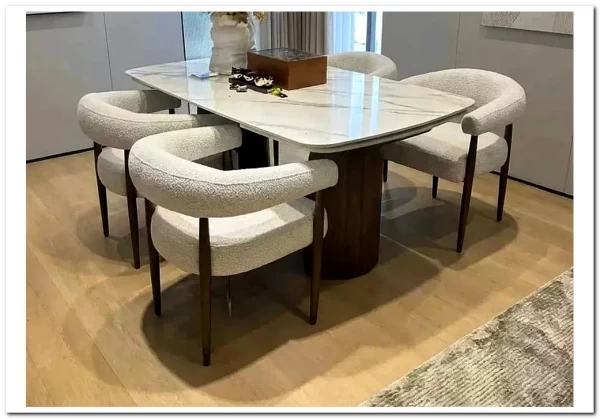 Стол ВЕСТБЕРГ (WESTBERG) 180 КАЛАКАТТА (GLOSS CALACATTA GOLD SOLID CERAMIC) / Орех натур, ®DISAUR} заказать в Санкт Петербурге по цене 104 600 руб. с доставкой в Санкт Петербург