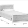 Купить Кровать Koen LOZ90x200 ясень снежный BRW с доставкой по России по цене производителя можно в магазине Другая Мебель в Санкт Петербурге