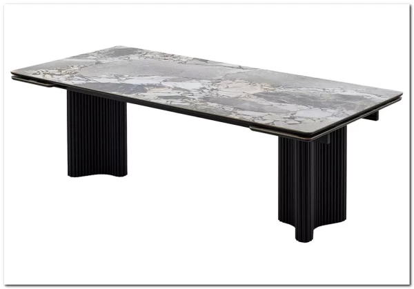 Стол АДАЖИО 240 (320) см MINERAL STONE NATURAL, керамика / Черный каркас} заказать в Санкт Петербурге по цене 123 150 руб. с доставкой в Санкт Петербург
