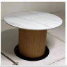Стол MESA D120 цвет БЕЛЫЙ МРАМОР M326 / Каркас OAK, DISAUR} заказать в Санкт Петербурге по цене 68 300 руб. с доставкой в Санкт Петербург