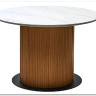 Стол MESA D120 цвет БЕЛЫЙ МРАМОР M326 / Каркас OAK, DISAUR} заказать в Санкт Петербурге по цене 68 300 руб. с доставкой в Санкт Петербург