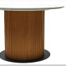 Стол MESA D120 цвет БЕЛЫЙ МРАМОР M326 / Каркас OAK, DISAUR} заказать в Санкт Петербурге по цене 68 300 руб. с доставкой в Санкт Петербург